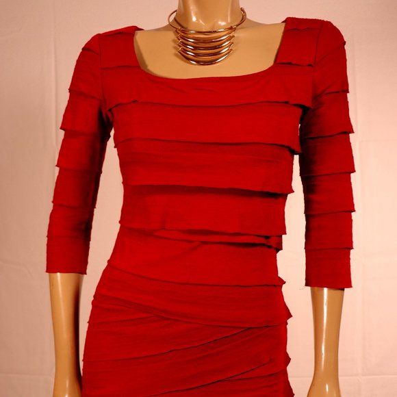 MAX STUDIO Red Dress Size Small - Picture 1 of 6